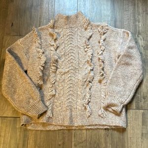 Loft tan/beige sweater. Size small. Worn once. Adorable!